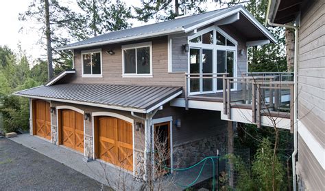 metal garage attached to house|connecting garage to existing house.